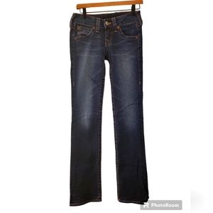 True Religion, Jeans, Section Billy, Boot Cut, Dark Denim w/ White Wash, Wom 26